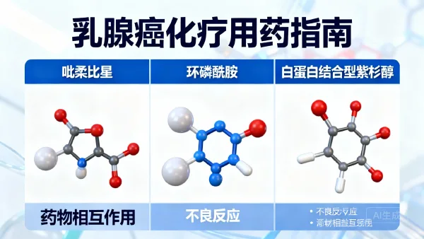 乳腺癌分期2：化疗常用药品全方位用药指南