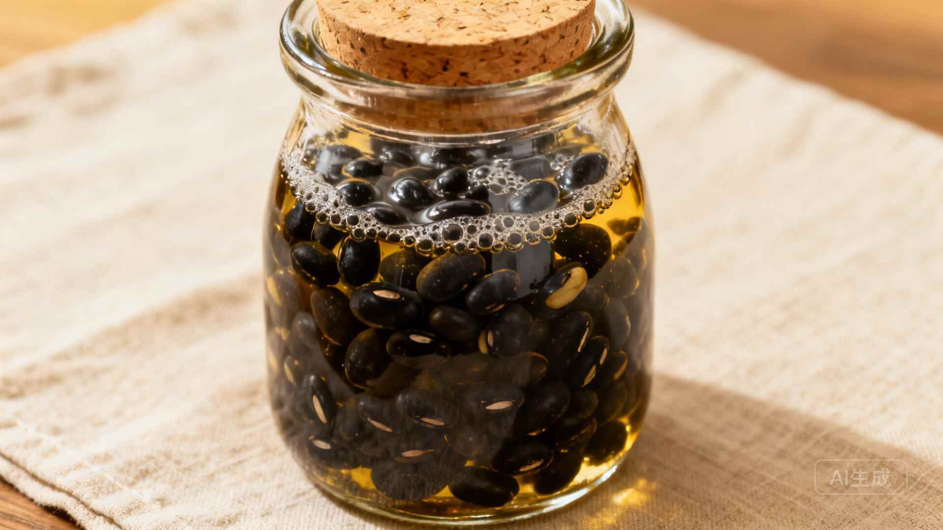 科普，<span style="color: #da4707">醋</span>泡黑豆：小小豆子里的养生密码