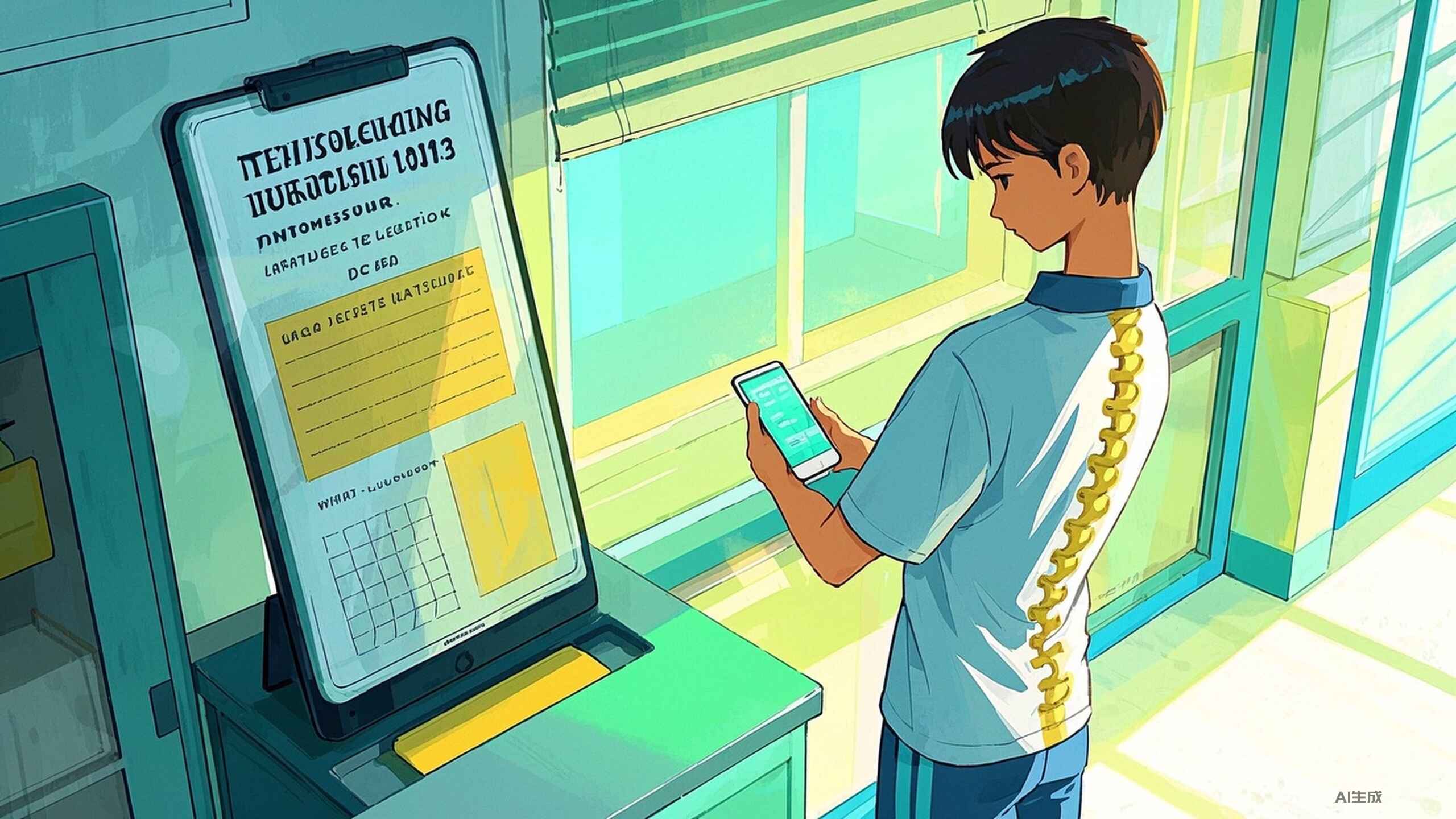 科普，青春期脊柱侧弯：青少年自查指南与预防策略封面图