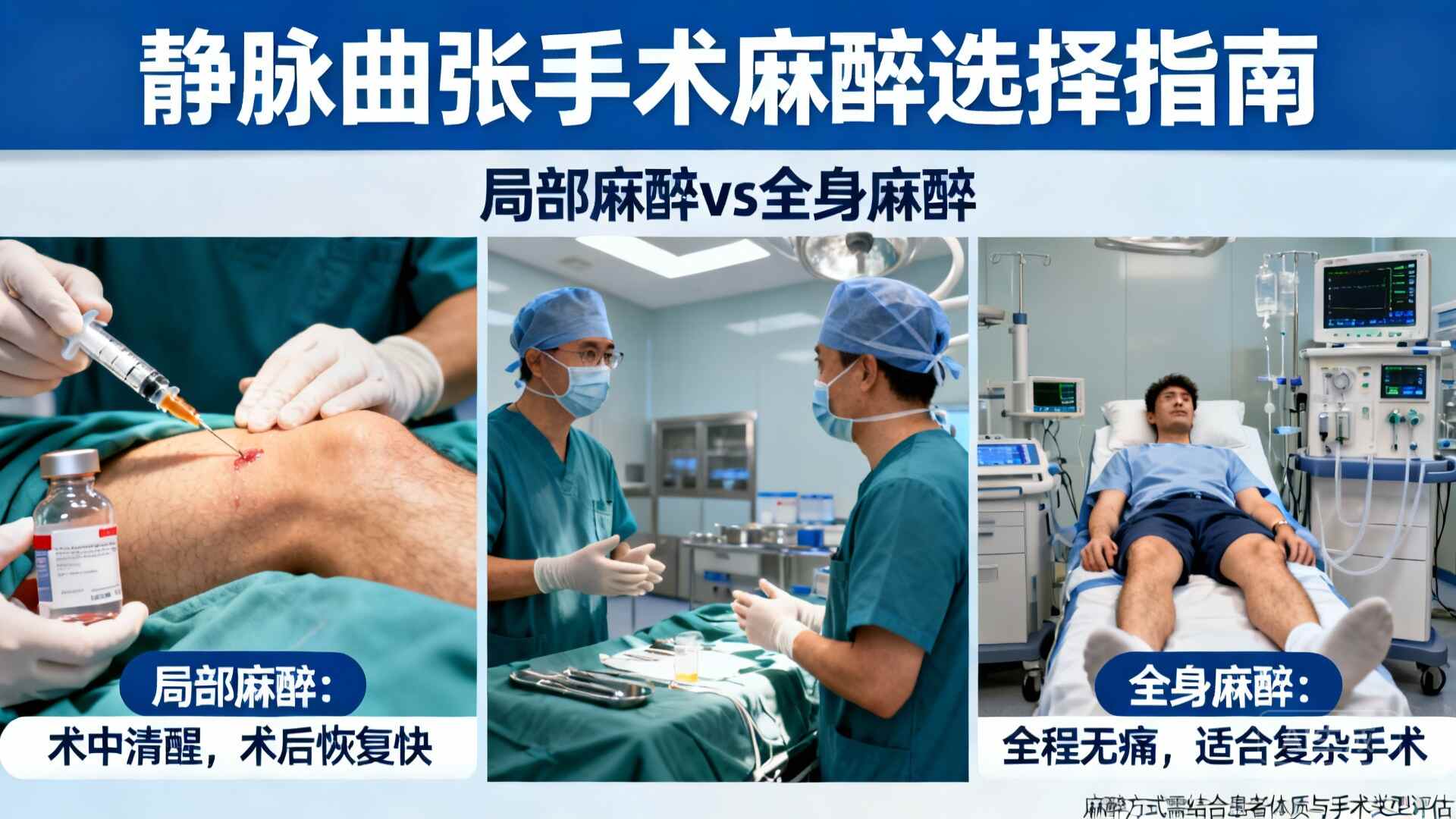 科普，静脉曲张手术麻醉选择全解析：适合你的方案是什么？封面图