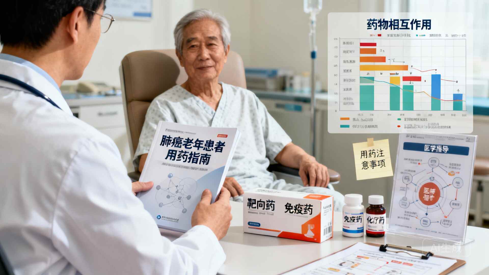 科普，<span style="color: #da4707">老年</span><span style="color: #da4707">患者</span><span style="color: #da4707">肺癌</span>四期治疗中的药品使用细节全指南