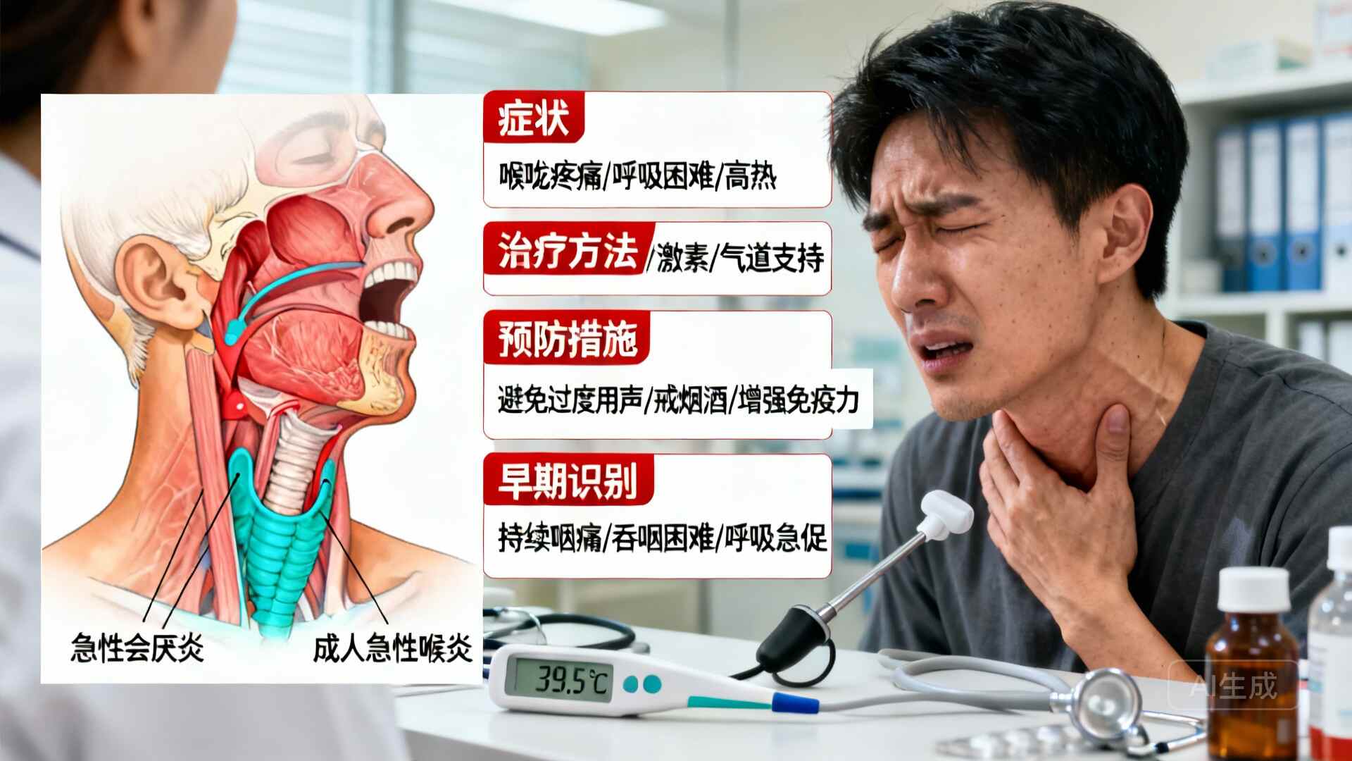 科普，急性<span style="color: #da4707">会厌</span><span style="color: #da4707">炎</span>的影响、症状及治疗指南
