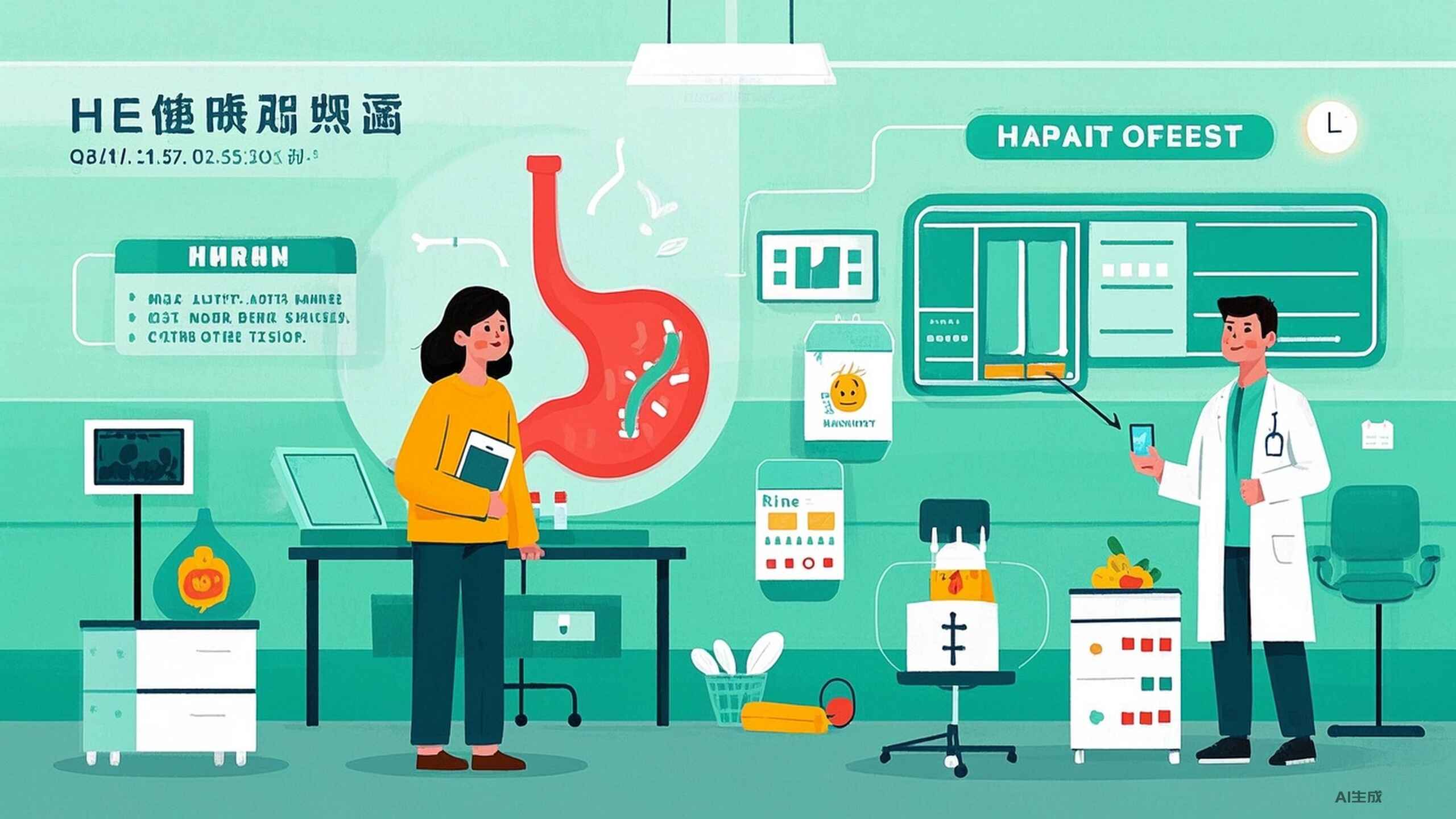 科普，幽门螺杆菌：隐秘宿敌与健康守护者的故事封面图