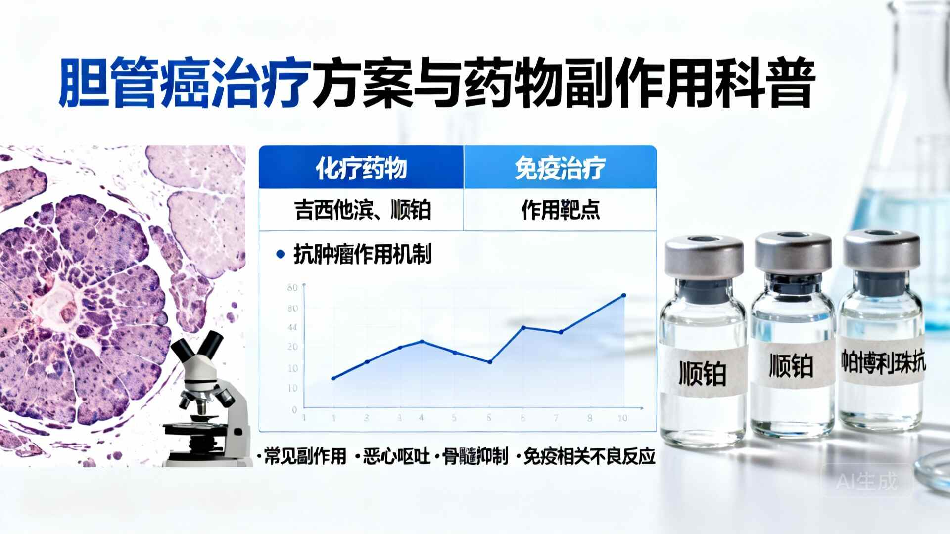 科普，胆管癌晚期用药详解：吉西他滨、顺铂与帕博利珠单抗的正确使用指南封面图