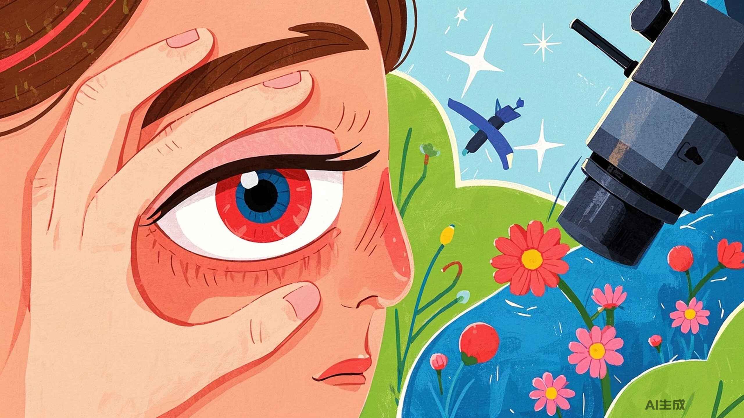 科普，一双眼睛的烦恼：深入了解<span style="color: #da4707">过敏性</span><span style="color: #da4707">结膜炎</span>的症状与治疗