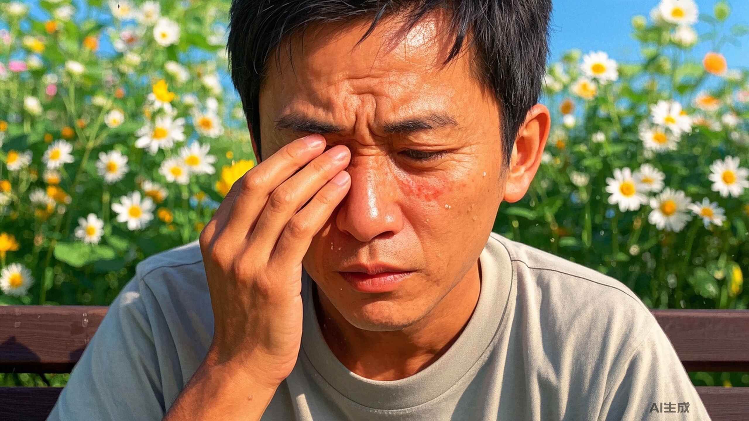 科普，花粉<span style="color: #da4707">过敏</span>的隐秘<span style="color: #da4707">信号</span>与突围指南”