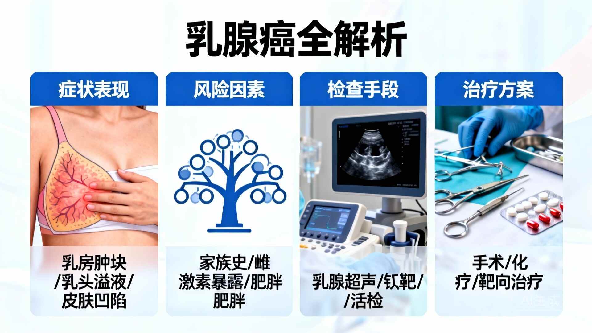 科普，乳腺癌健康科普指南封面图