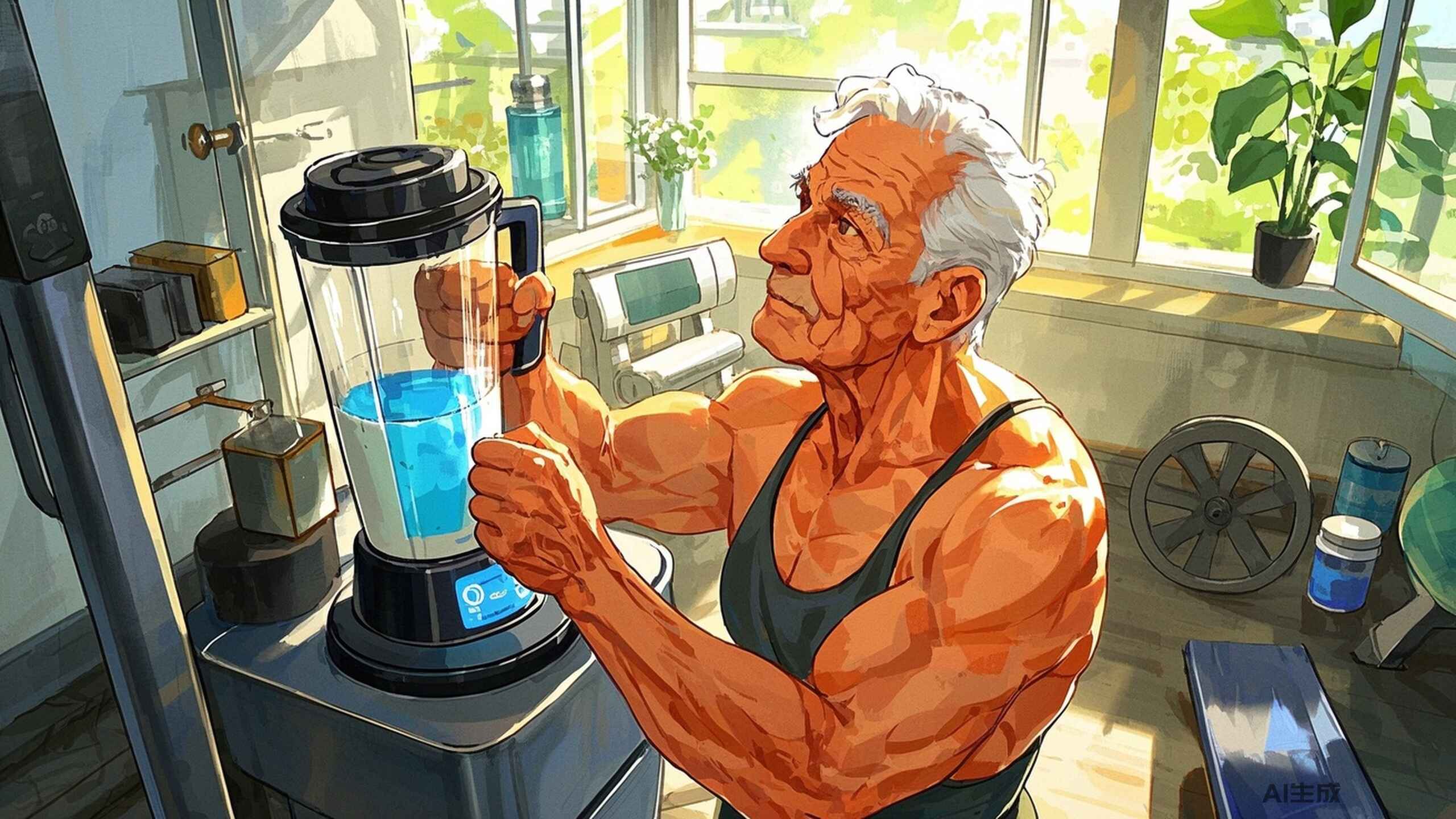 科普，重拾力量：老年人肌肉流失与蛋白质补充的智慧封面图