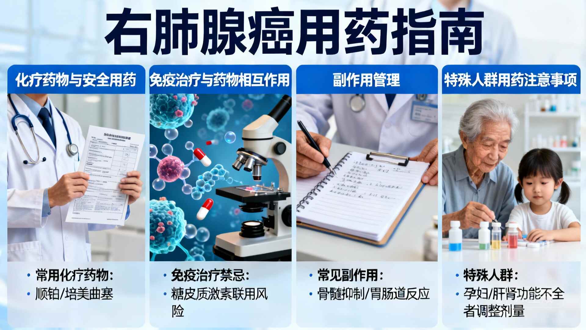 科普,右肺上叶腺癌治疗常用药品全解析:安全用药要知道的细节封面图