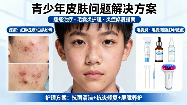 痤疮与毛囊炎双重困扰，19岁少年的皮肤“战斗”！